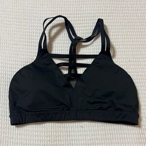 Black Strappy Sports Bra